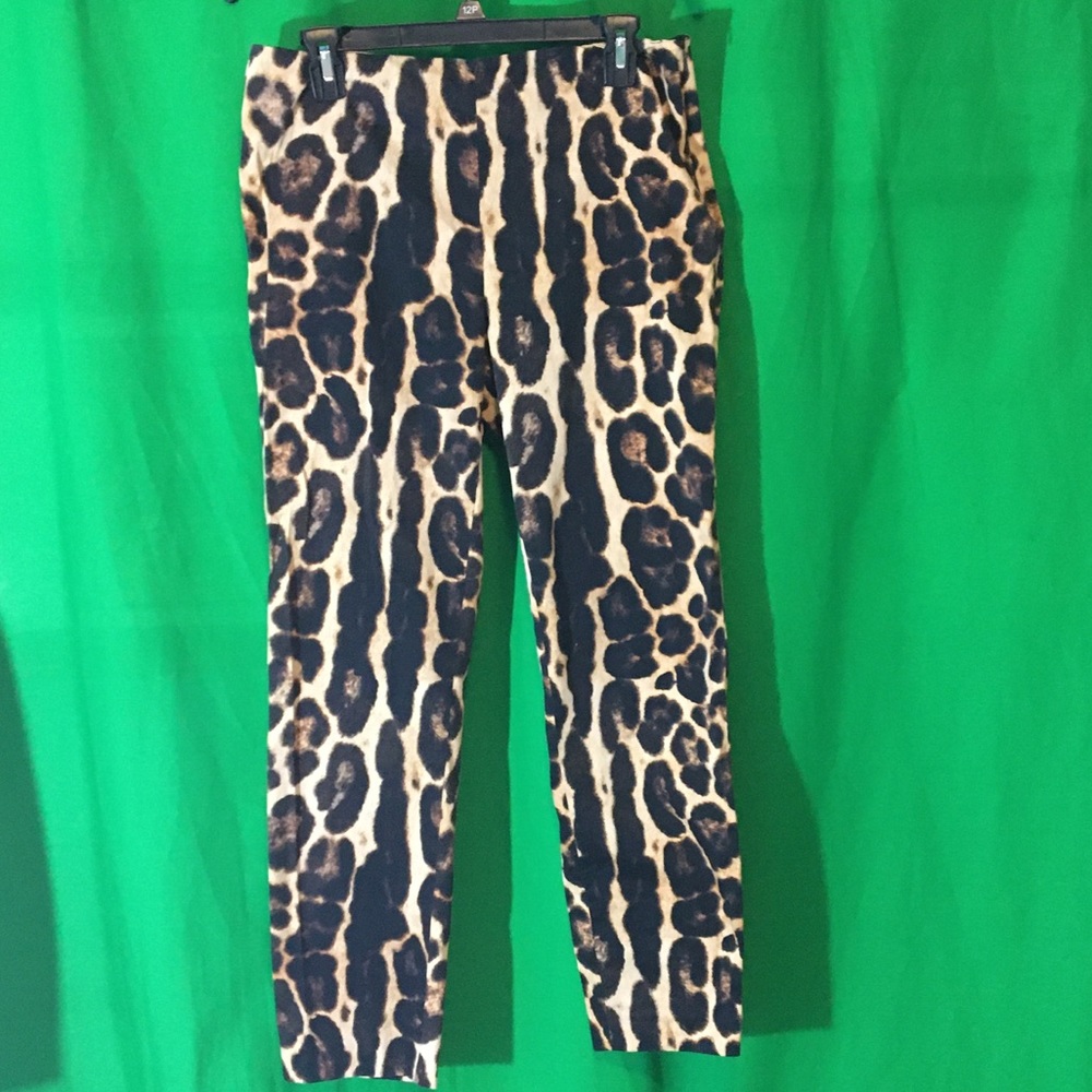 Paperwhite Leopard Print Cotton Legging Pants Sz 8